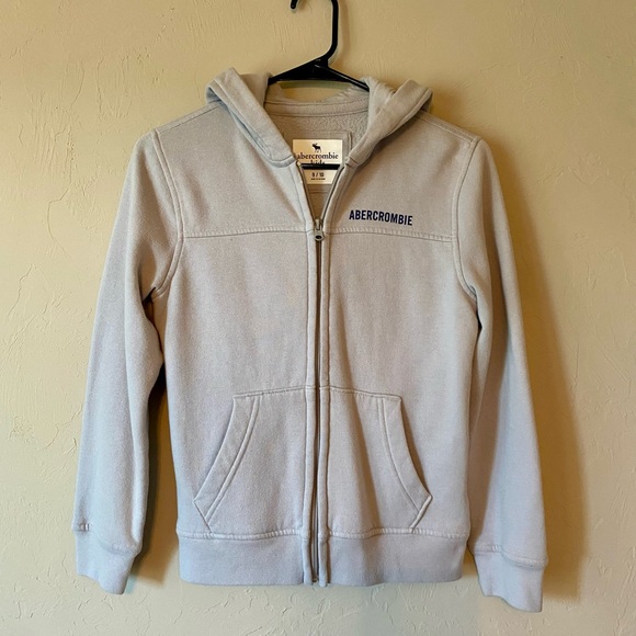 Abercrombie kids boys gray zip up sweatshirt 9/10 - Picture 1 of 4